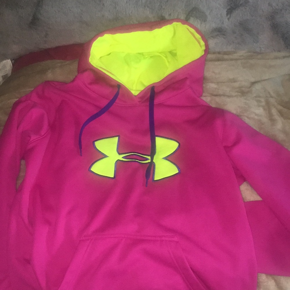 Hot Pink under armour hoodie